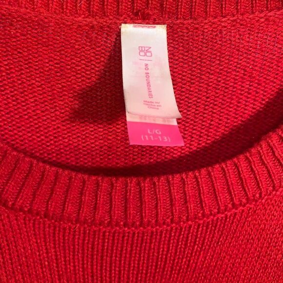 No Boundaries Ruby Red Wreath Plush Reindeer Ugly Sweater 3D - Picture 6 of 13